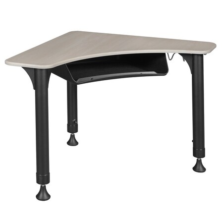 Regency Rectangle School Desks, 28 W, 28 L, 23-34 H, Metal, Plastic, Maple BMSDBXHK2828PL